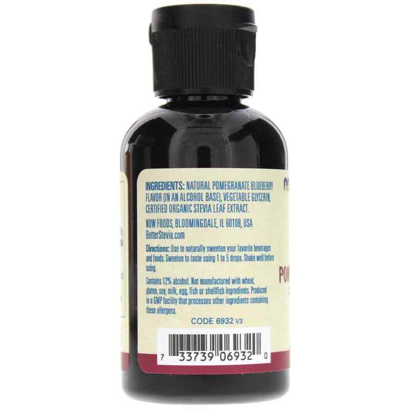 Better Stevia Liquid Sweetener, Pomegranate Blueberry, 2 Oz, by NOW Foods, image #3