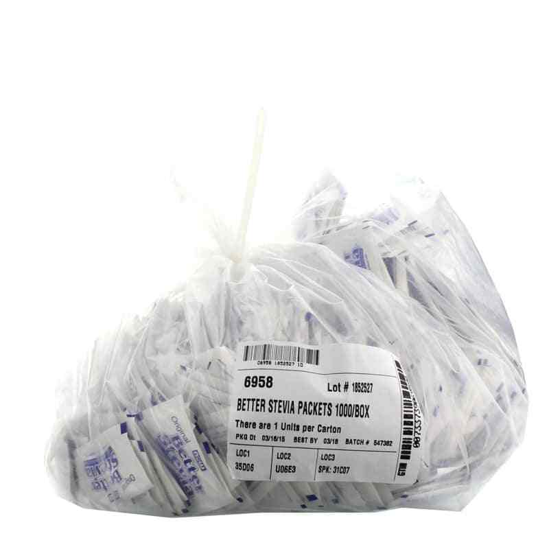 Better Stevia Sweetener Packets, Original, 1000 Packets, by NOW Foods