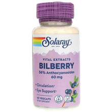 Bilberry Berry Extract 60 Mg, 60 Veg Capsules, by Solaray