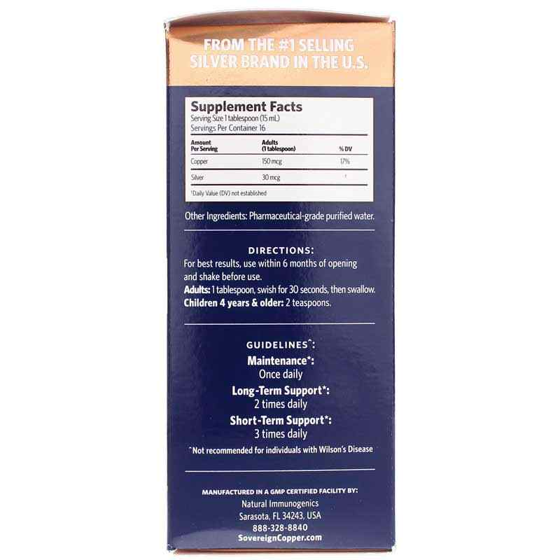 Bio-Active Copper Hydrosol, 8 Oz, by Sovereign Silver, image #2