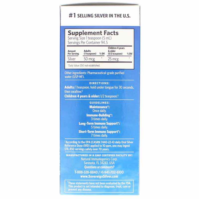 Bio-Active Silver, 16 Oz, by Sovereign Silver, image #2