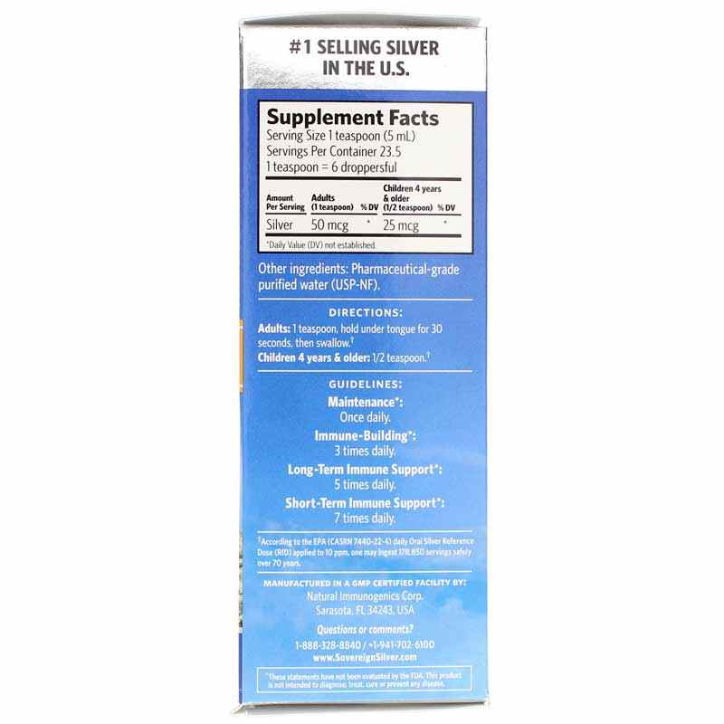 Bio-Active Silver Dropper, 4 Oz, by Sovereign Silver, image #2