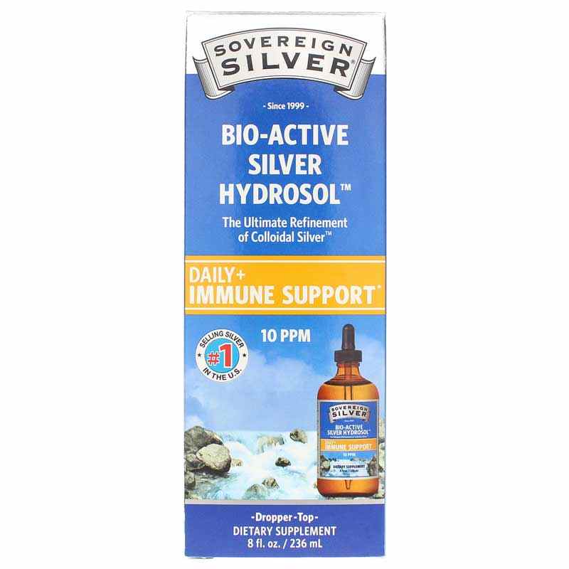 Bio-Active Silver Dropper, 8 Oz, by Sovereign Silver