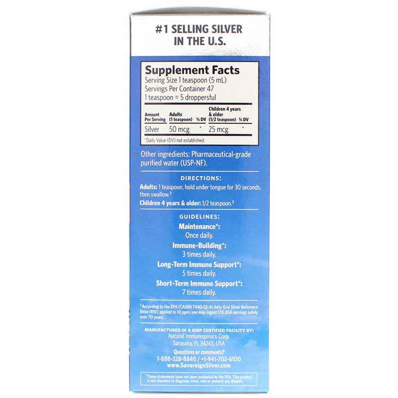 Bio-Active Silver Dropper, 8 Oz, by Sovereign Silver, image #2