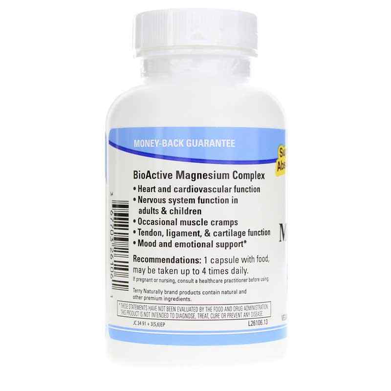 BioActive Magnesium Complex with P-5-P and Zinc, 60 Capsules, by Terry Naturally, image #3