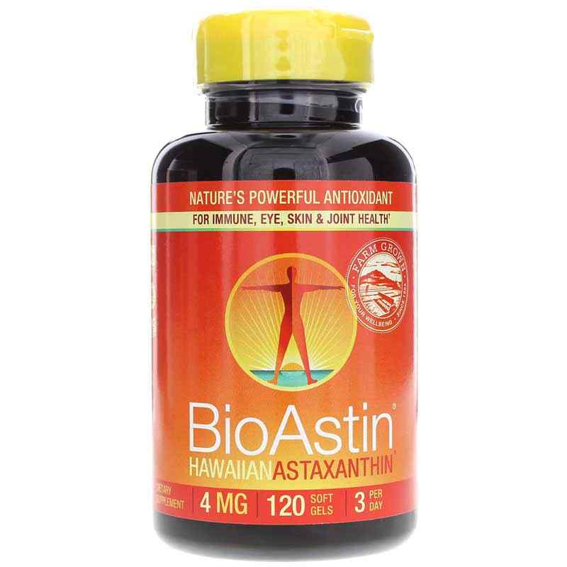 BioAstin 4 Mg Hawaiian Astaxanthin, 120 Softgels, by Nutrex Hawaii