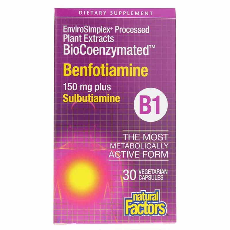 BioCoenzymated Benfotiamine 150 Mg, by Natural Factors