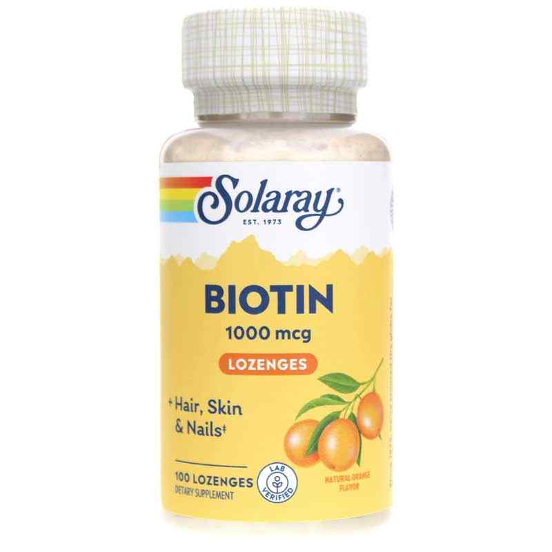 Biotin 1000 Mcg with Natural Orange Flavor, by Solaray