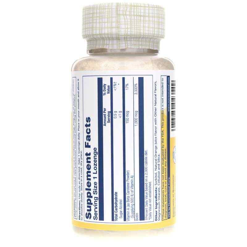 Biotin 1000 Mcg with Natural Orange Flavor, by Solaray, image #3