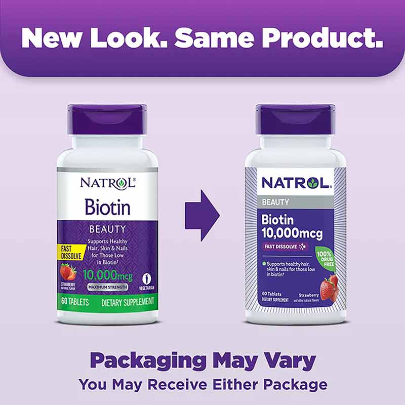 Biotin 10,000 Mcg Maximum Strength Fast Dissolve, by Natrol, image #2