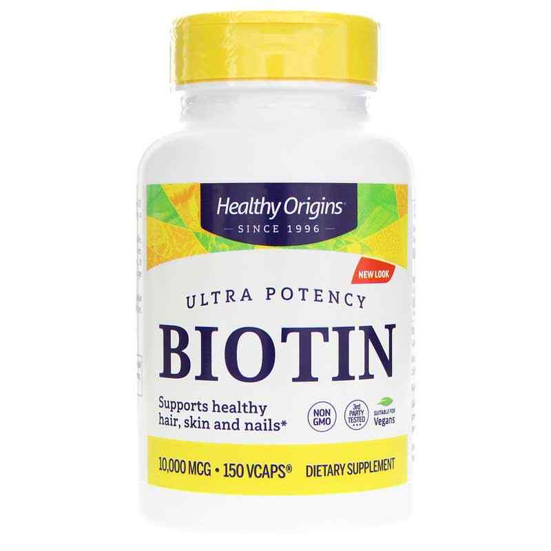 Biotin 10000 Mcg Ultra Potency, 150 Vcaps, by Healthy Origins