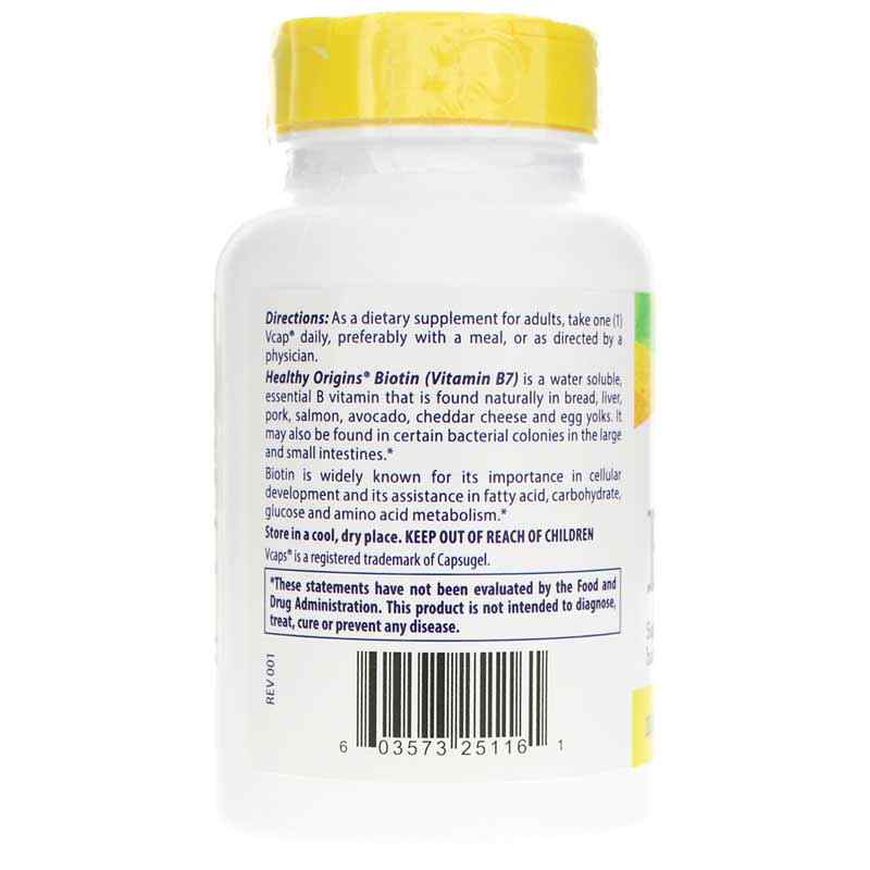 Biotin 10000 Mcg Ultra Potency, 150 Vcaps, by Healthy Origins, image #3