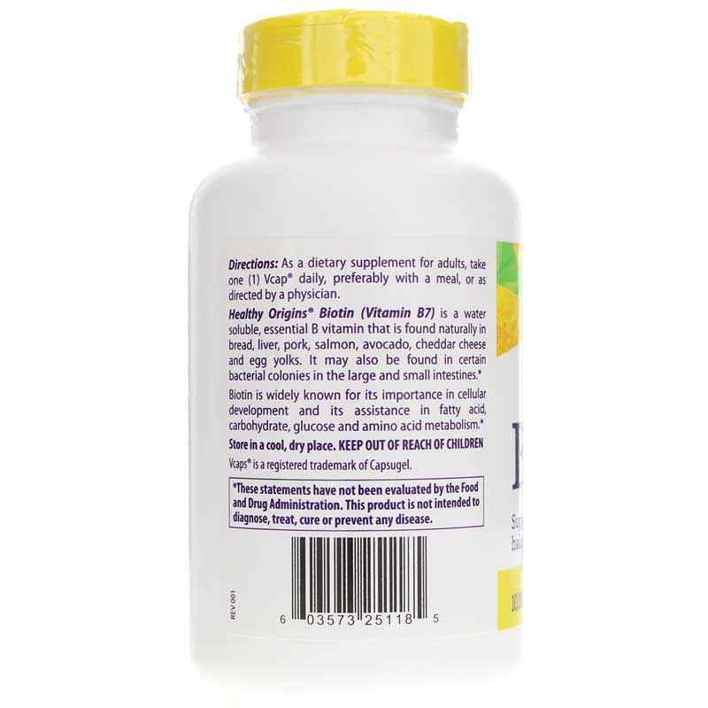 Biotin 10000 Mcg Ultra Potency, 360 Vcaps, by Healthy Origins, image #3