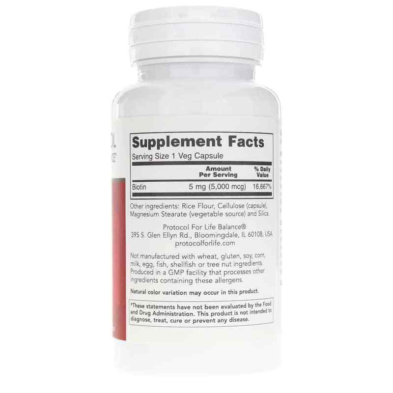 Biotin 5,000 Mcg, by Protocol For Life Balance, image #2