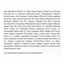 Ingredient list for Avalon Organics Biotin B-Complex Thickening Conditioner printed on white background.