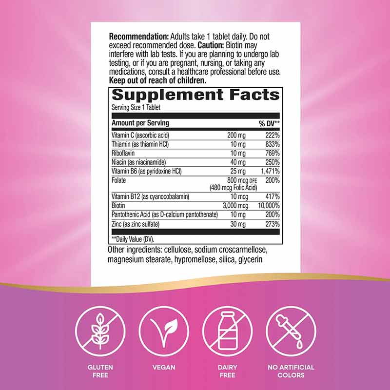 Biotin Forte without Zinc, by Natures Way, image #3