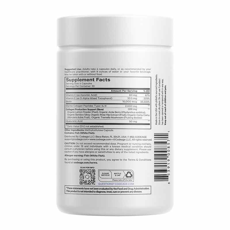 Biotin Marine Collagen, by Codeage, image #10