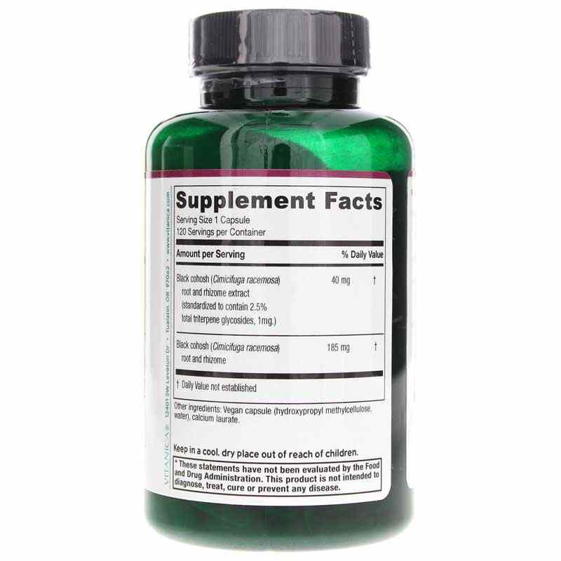 Black Cohosh, 120 Veg Capsules, by Vitanica, image #2
