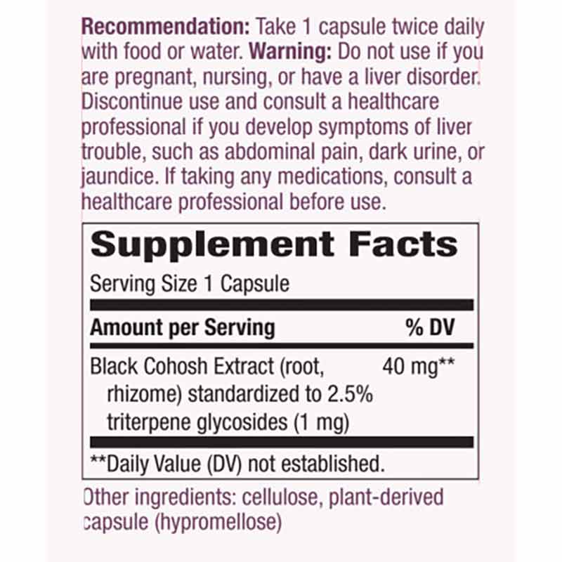 Black Cohosh Standardized, by Natures Way, image #2