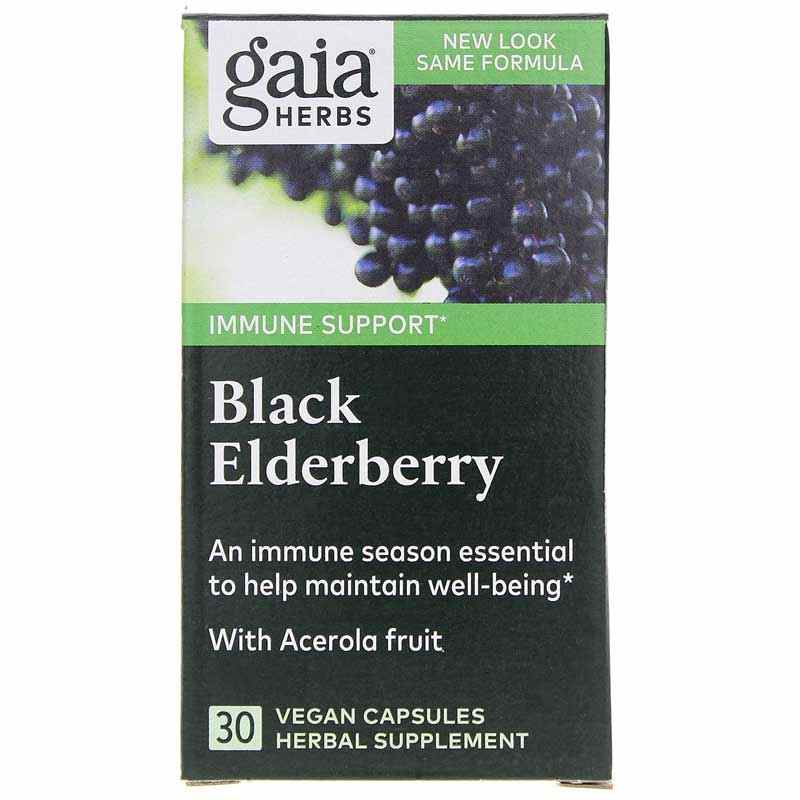 Black Elderberry, 30 Vegan Capsules, by Gaia Herbs