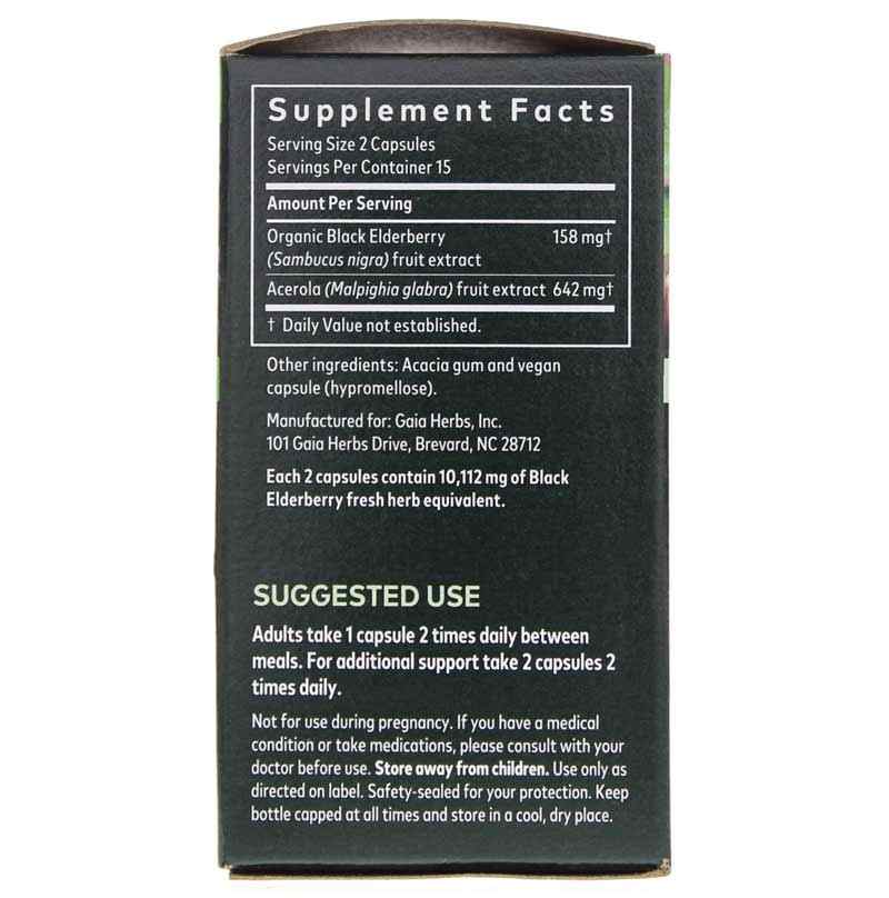 Black Elderberry, 30 Vegan Capsules, by Gaia Herbs, image #2