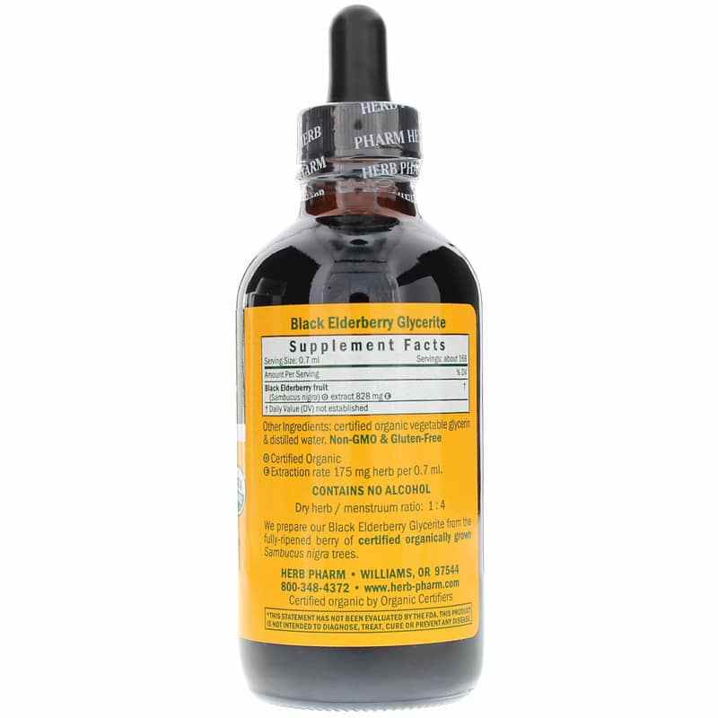 Black Elderberry Alcohol Free, 4 Oz, by Herb Pharm, image #2
