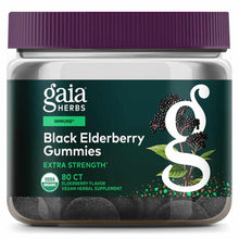 Black Elderberry Extra Strength Gummies, by Gaia Herbs