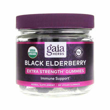 Black Elderberry Extra Strength Gummies, by Gaia Herbs