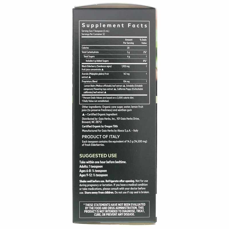 Black Elderberry NightTime Syrup, 5.4 Oz, by Gaia Herbs, image #2