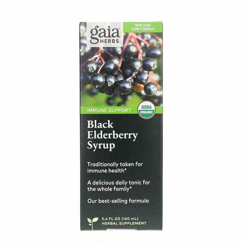 Black Elderberry Syrup Extra Strength, 5.4 Oz, by Gaia Herbs