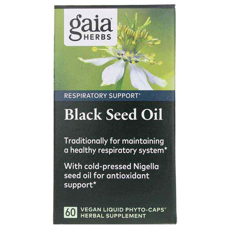 Black Seed Oil Capsules, 60 Liquid Phyto Caps, by Gaia Herbs