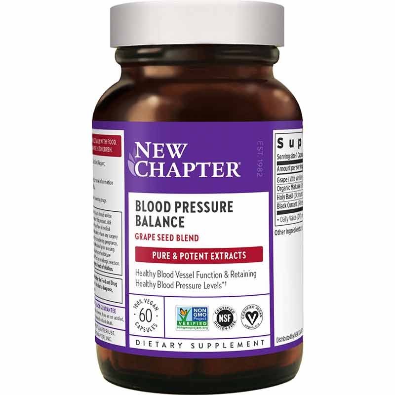 Blood Pressure Balance, 60 Veg Capsules, by New Chapter