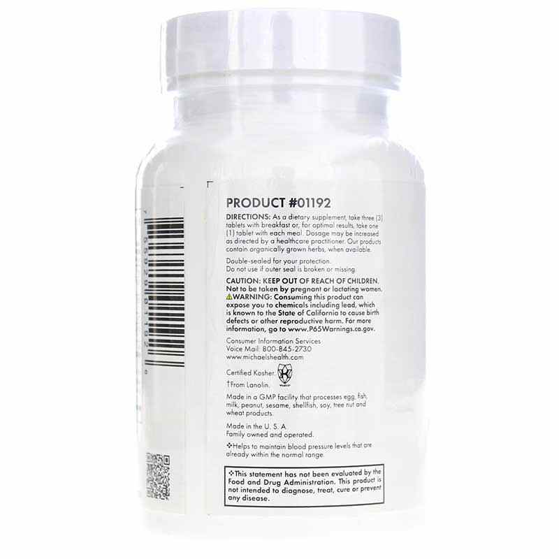 Blood Pressure Factors, 60 Veg Tablets, by Michael's Health, image #3