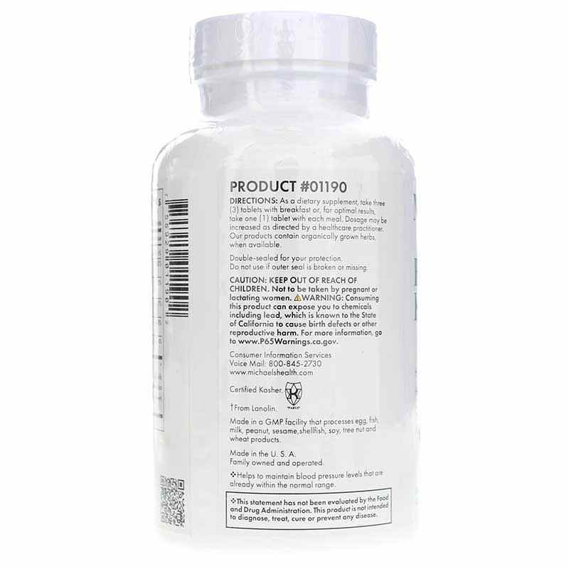 Blood Pressure Factors, 90 Veg Tablets, by Michael's Health, image #3
