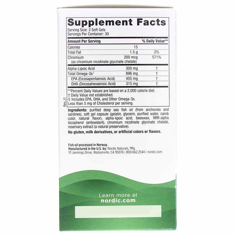 Blood Sugar Support Omega Blend, by Nordic Naturals, image #2