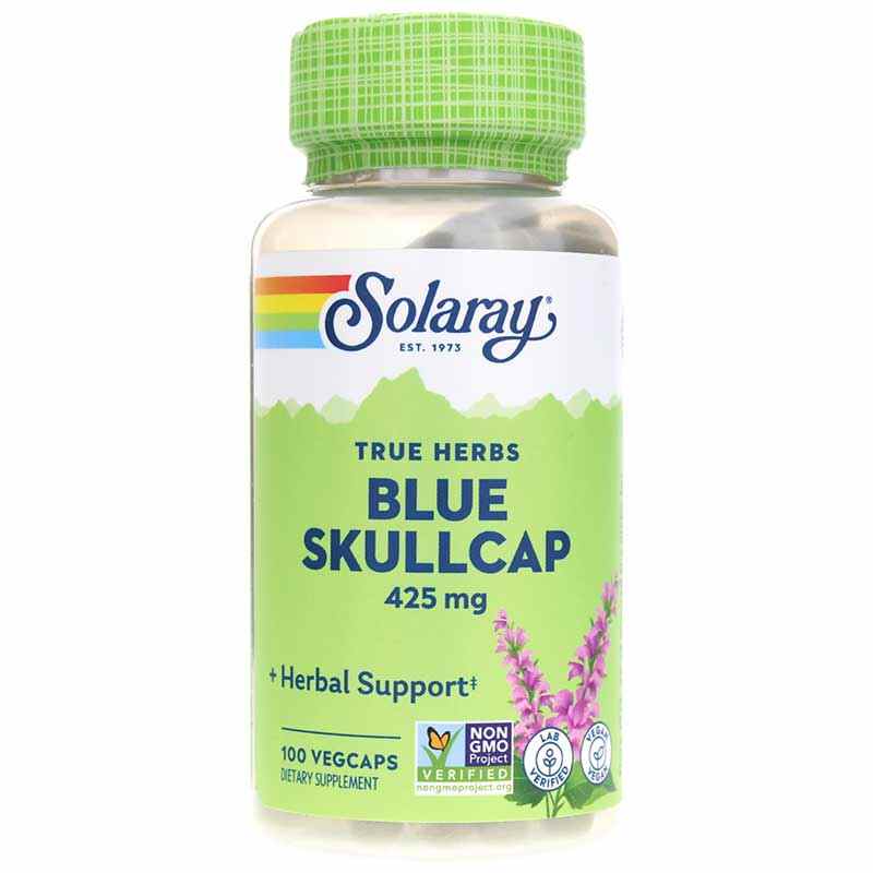 Blue Skullcap 425 Mg, 100 Veg Capsules, by Solaray