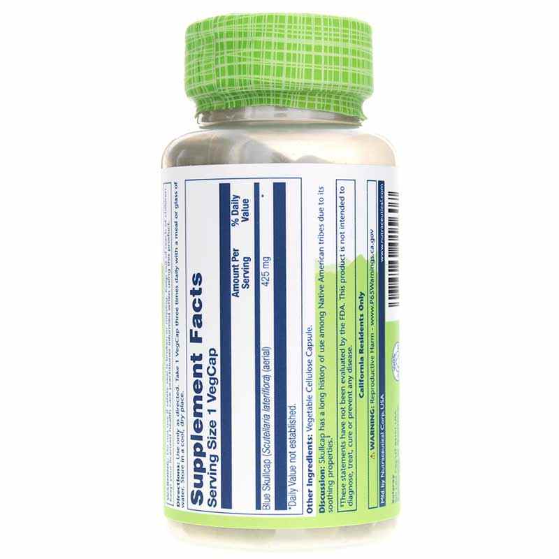 Blue Skullcap 425 Mg, 100 Veg Capsules, by Solaray, image #3