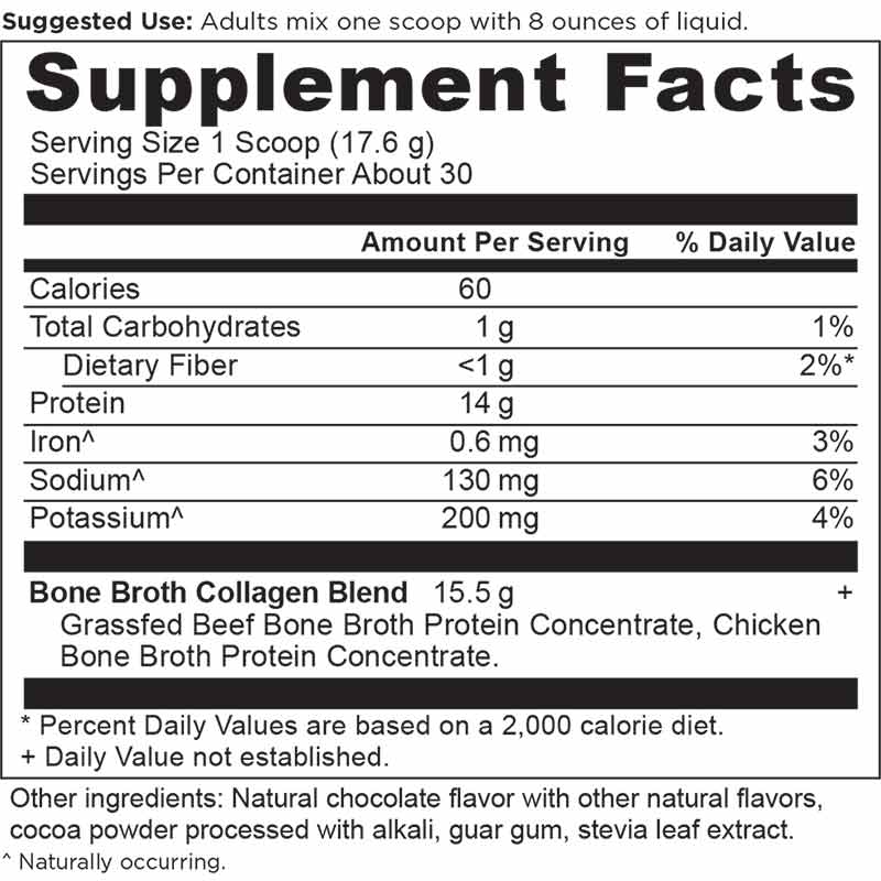 Bone Broth Collagen, Chocolate, 18.6 Oz, by Ancient Nutrition, image #3