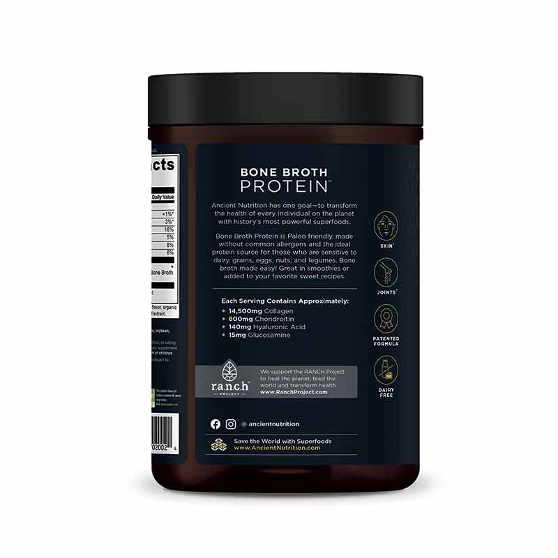 Bone Broth Protein, Chocolate, 17.8 Oz, by Ancient Nutrition, image #2