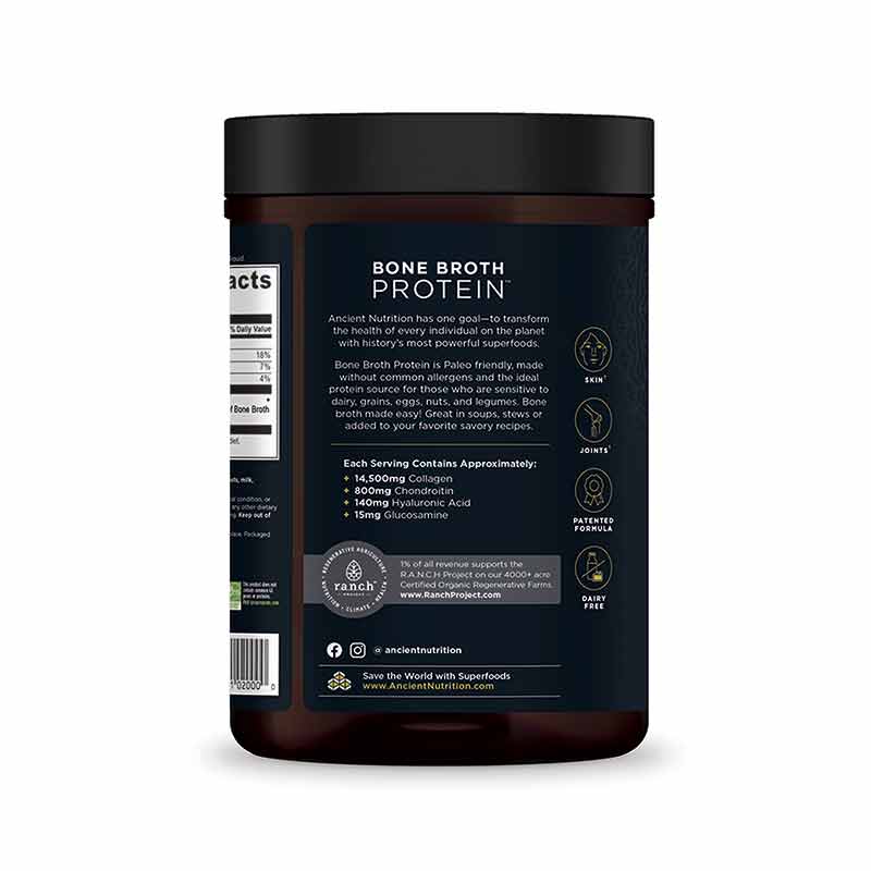 Bone Broth Protein, Pure, 15.7 Oz, by Ancient Nutrition, image #2