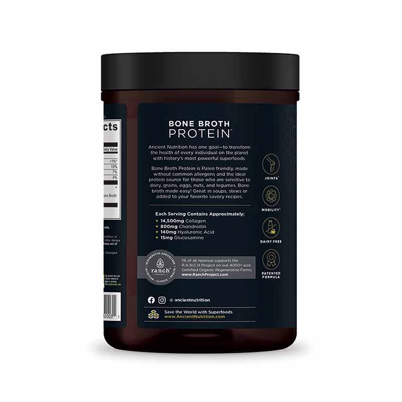 Bone Broth Protein, Turmeric, 16.2 Oz, by Ancient Nutrition, image #4