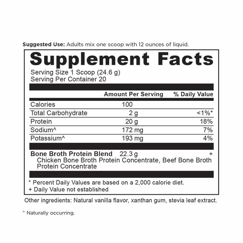 Bone Broth Protein, Vanilla, 17.4 Oz, by Ancient Nutrition, image #2