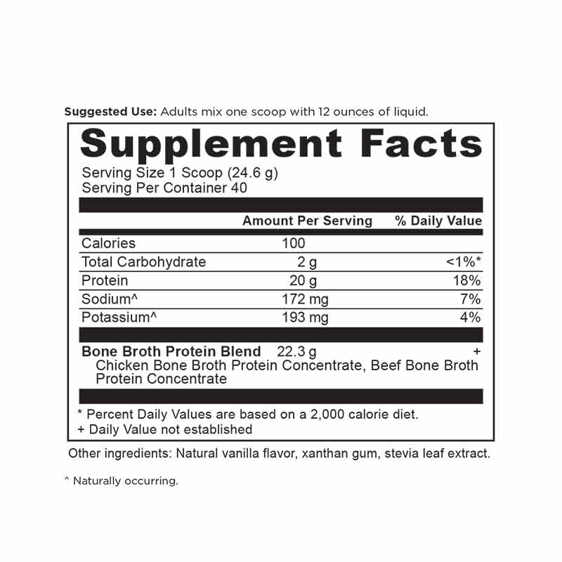 Bone Broth Protein, Vanilla, 34.7 Oz, by Ancient Nutrition, image #2