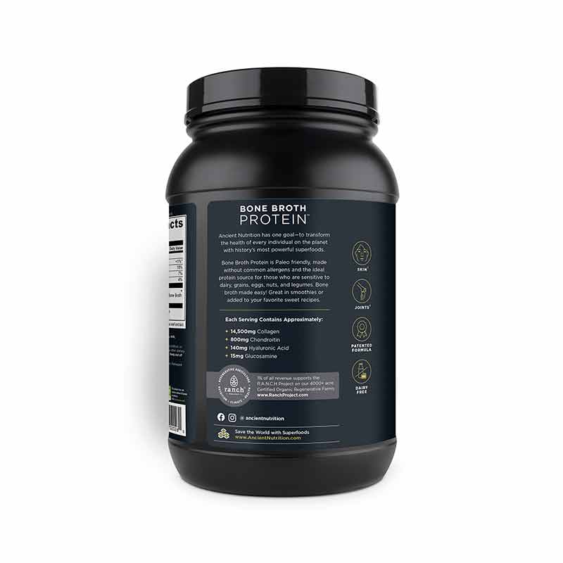 Bone Broth Protein, Vanilla, 34.7 Oz, by Ancient Nutrition, image #4