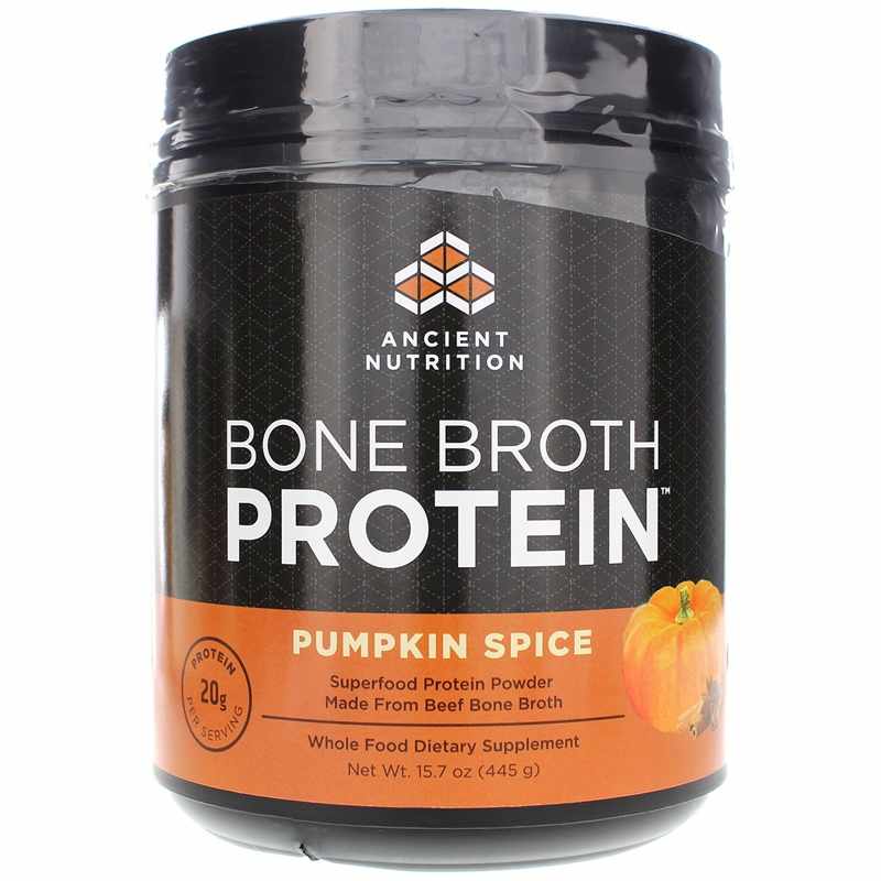 Bone Broth Protein Beef, Pumpkin Spice Latte, by Ancient Nutrition