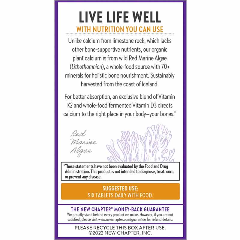 Bone Strength Take Care Tiny Tabs, 120 Tablets, by New Chapter, image #3