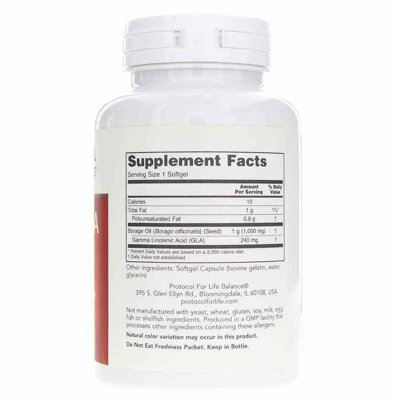Borage/GLA 1000 Mg, by Protocol For Life Balance, image #2