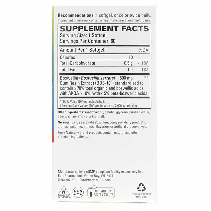 BosMed 500 Extra Strength Advanced Boswellia, by Terry Naturally, image #2
