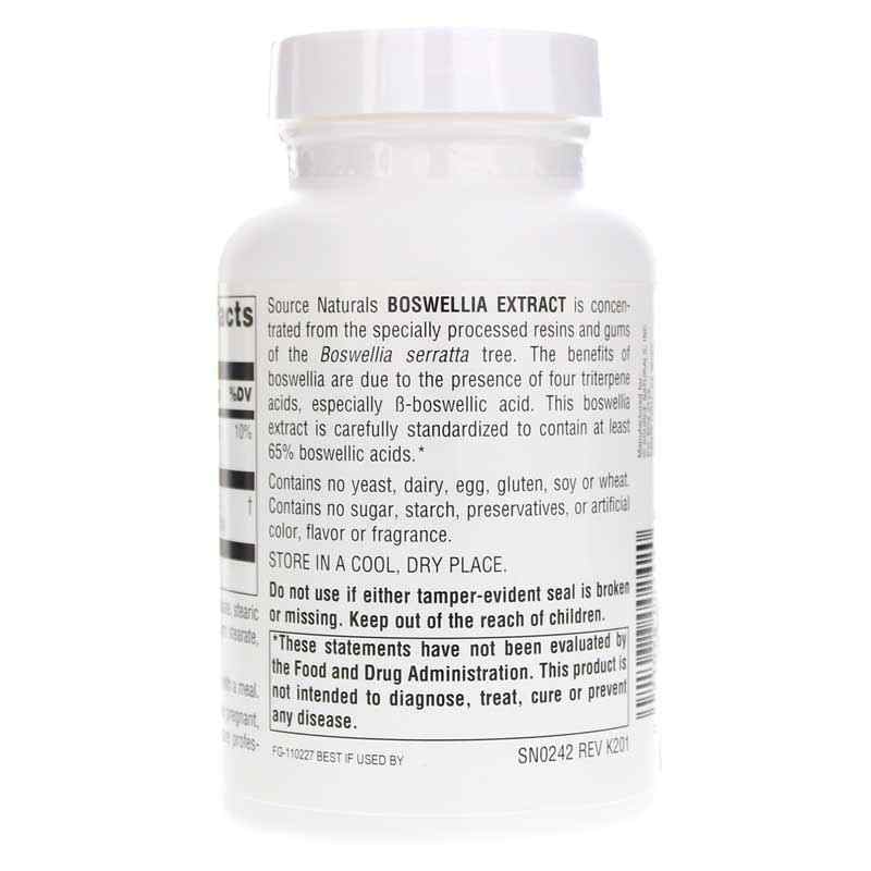 Boswellia Extract, 100 Tablets, by Source Naturals, image #3