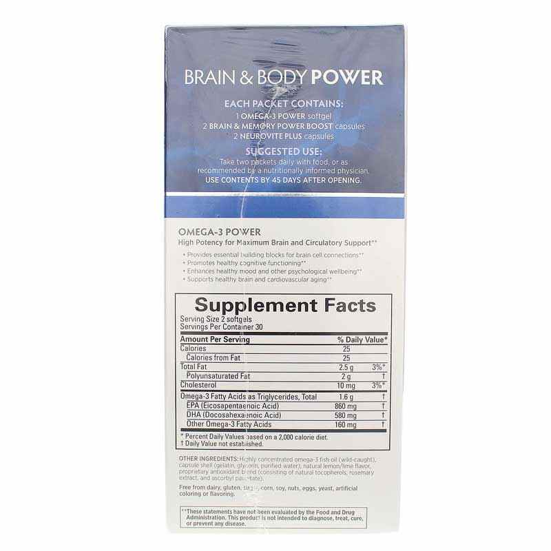 Body Power Tablet Brain & Body Power, 60 Packets, BrainMD – Natural Healthy Concepts